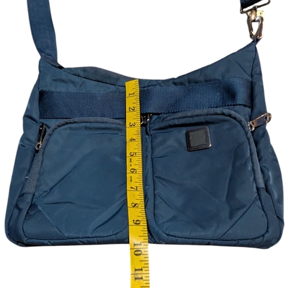 Lewis N Clark Travel Crossbody Bag Purse Blue - Picture 7 of 9